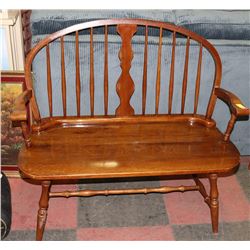 ANTIQUE OAK BENCH  41" LONG