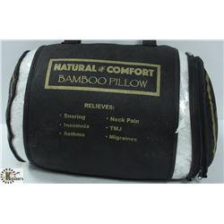 NEW NATURAL COMFORT QUEEN SIZE BAMBOO PILLOW