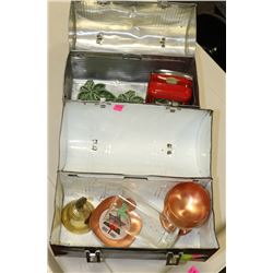 LOT OF 2 VINTAGE METAL LUNCH BOXES WITH ASSORTED
