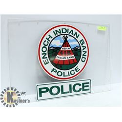 1969S ENOCH BAND INDIAN POLICE STATION SIGN