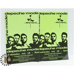 PAIR OF DEPECHE MODE CONCERT POSTERS PORTLAND