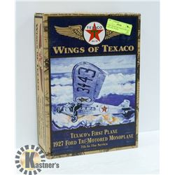 FORD TRI MOTOR TEXACO DIECAST AIRPLANE IN BOX