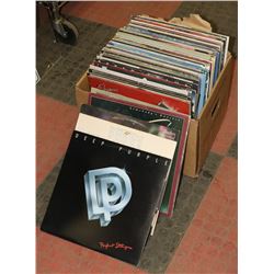 BOX OF ASSORTED ROCK AND ROLL RECORDS