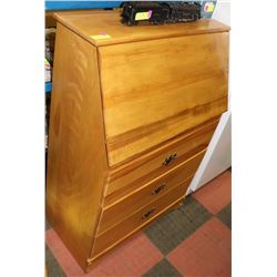DROP LEAF WRITING DESK WITH 3 DRAWERS, 31 X 16 X 4