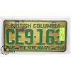Image 1 : B.C. CENTENNIAL LICENCE PLATE 1858-1958 100 YEARS