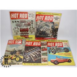 LOT OF 5 1950'S MUSCLE CARS HOT RODS MAGAZINES