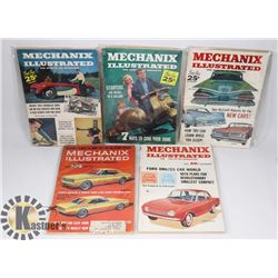 LOT OF 5 50'S TO 60'S MECHANIX ILLUSTRATED