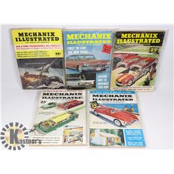 LOT OF 5 1950'S MECHANIX ILLUSTRATED CAR MAGAZINES