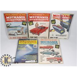 LOT OF 5  1960'S MECHANIX ILLUSTRATED MAGAZINES