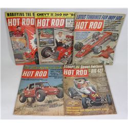 LOT OF 5  1960'S MUSCLE CARS HOT RODS MAGAZINES