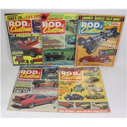 LOT OF 5 1960'S HOT ROD MUSCLE CAR MAGAZINES