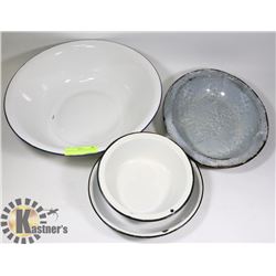 GROUP OF VINTAGE ENAMAL WARE