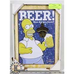 NEW HOMER SIMPSON WALL HANGING BOTTLE OPENER