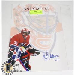 NHL MONTREAL CANADIENS ANDY MOOG SIGNED 10X14