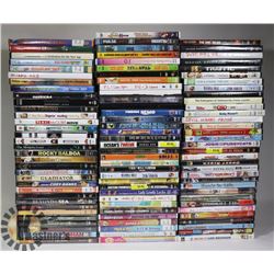 LOT OF 100 VARIOUS NEW & USED DVDS