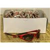 Image 1 : BOX OF OAKLEY STYLE RED SUNGLASSES