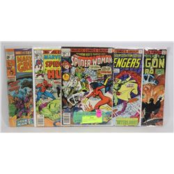 LOT OF 5 COMICS, MARVEL, VINTAGE