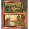 Image 1 : LOT OF 2 ESTATE GOLD TONE FRAMED PICTURES 24" X 14