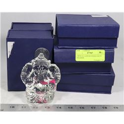 LOT OF 5 CRYSTAL DANISH INDIAN DEITY FIGURINES