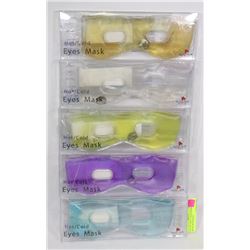 LOT OF 5 HOT / COLD EYE MASKS - HELPS WITH HEAD