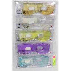 LOT OF 5 HOT / COLD EYE MASKS - HELPS WITH HEAD