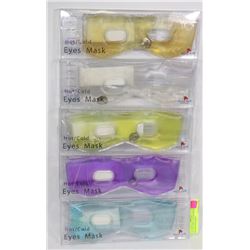 LOT OF 5 HOT / COLD EYE MASKS - HELPS WITH HEAD