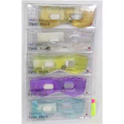 LOT OF 5 HOT / COLD EYE MASKS - HELPS WITH HEAD