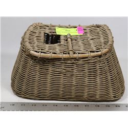 SMALL ANTIQUE WICKER FISHING CREEL