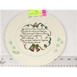 BELEEK PLATE BROWN MARK , MADE IN IRELAND