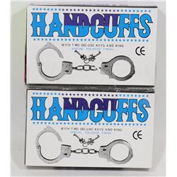 LOT OF 2 PAIRS OF HANDCUFFS WITH KEYS