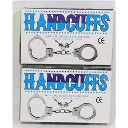 LOT OF 2 PAIRS OF HANDCUFFS WITH KEYS