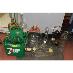 LARGE LOT OF VINTAGE BOTTLES