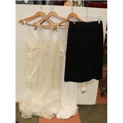 LOT OF 6 ASSORTED LADIES DRESSES AND SKIRTS