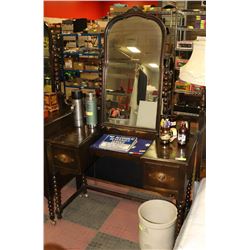 ANTIQUE WOOD PAINTED VANITY 43 X 19 X 32"