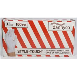 NEW DANNYCO SIZE L DISPOSABLE VINYL GLOVES