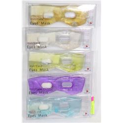 LOT OF 5 HOT / COLD EYE MASKS - HELPS WITH HEAD