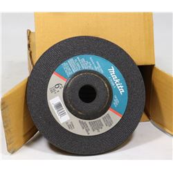 BOX OF 10 GRINDING WHEELS, 6" X 1/4" X 7/8",
