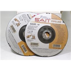 25 SAIT TYPE 27 CUTTING & LIGHT GRINDING WHEELS