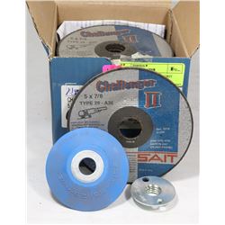 25 SAIT 5" X 7/8" TYPE29 36 GRIT GRINDING WHEELS