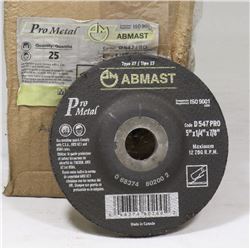 25 PROMETAL 5" X 1/4" X 7/8" METAL DISCS