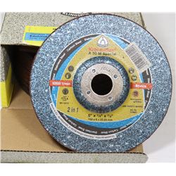 10 KINGSPOR 6" X 1/4" X 7/8" A30M GRINDING DISCS