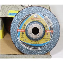 10 KINGSPOR 6" X 1/4" X 7/8" A30M GRINDING DISCS