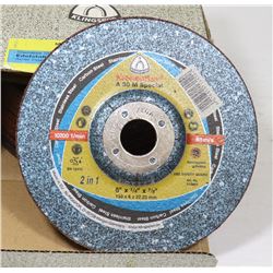 10 KINGSPOR 6" X 1/4" X 7/8" A30M GRINDING DISCS