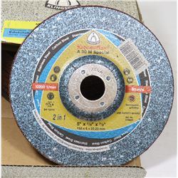 10 KINGSPOR 6" X 1/4" X 7/8" A30M GRINDING DISCS