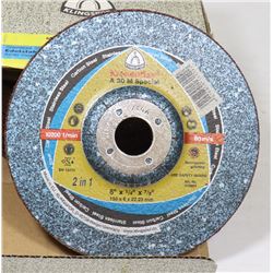 10 KINGSPOR 6" X 1/4" X 7/8" A30M GRINDING DISCS