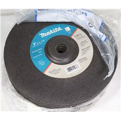 8 MAKITA 9" X 1/4" X 7/8" GRINDING WHEELS