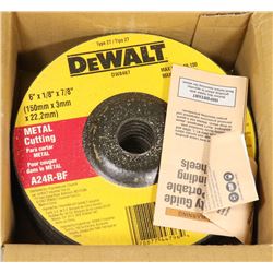 10 DEWALT 6" X 1/8" X 7/8" METAL CUTTING WHEELS