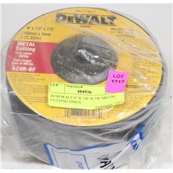 20 DEWALT 6" X 1/8" X 7/8" METAL CUTTING DISCS