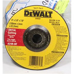 20 DEWALT 6" X 1/8" X 7/8" METAL CUTTING DISCS