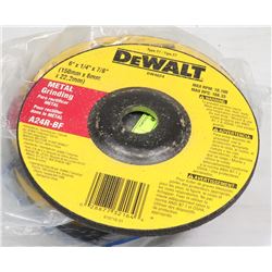 10 DEWALT 6" X 1/4" X 7/8" METAL GRINDING DISCS